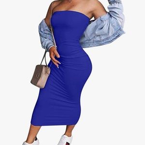 2 TUBE TOP MIDI DRESSES